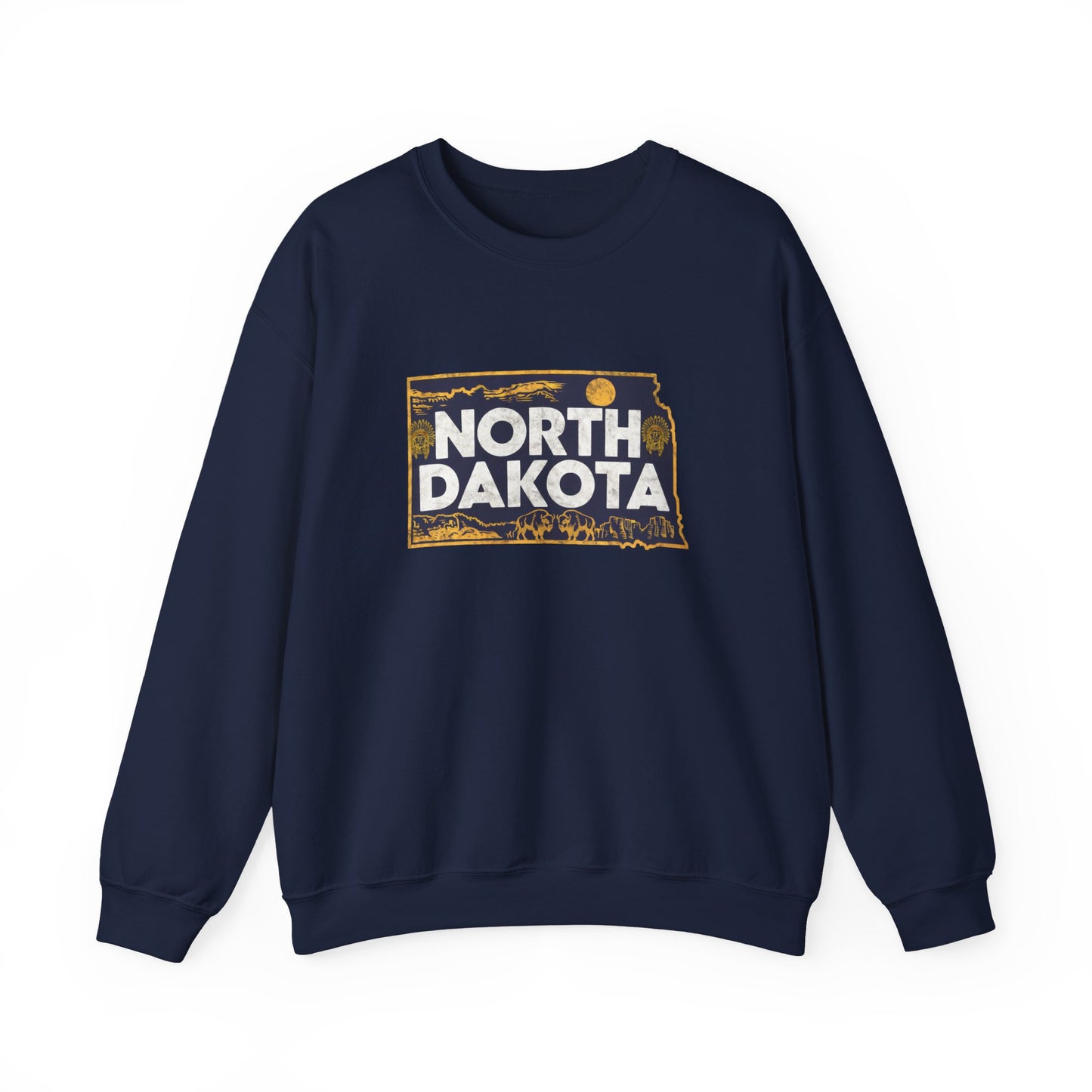 North Dakota state landscape sweatshirt | Badlands sunset design