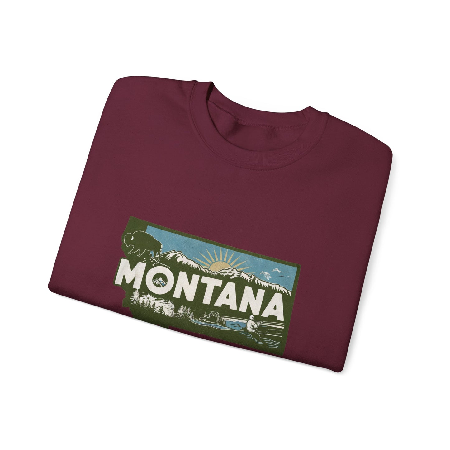 Montana State Landscape Crewneck Sweatshirt