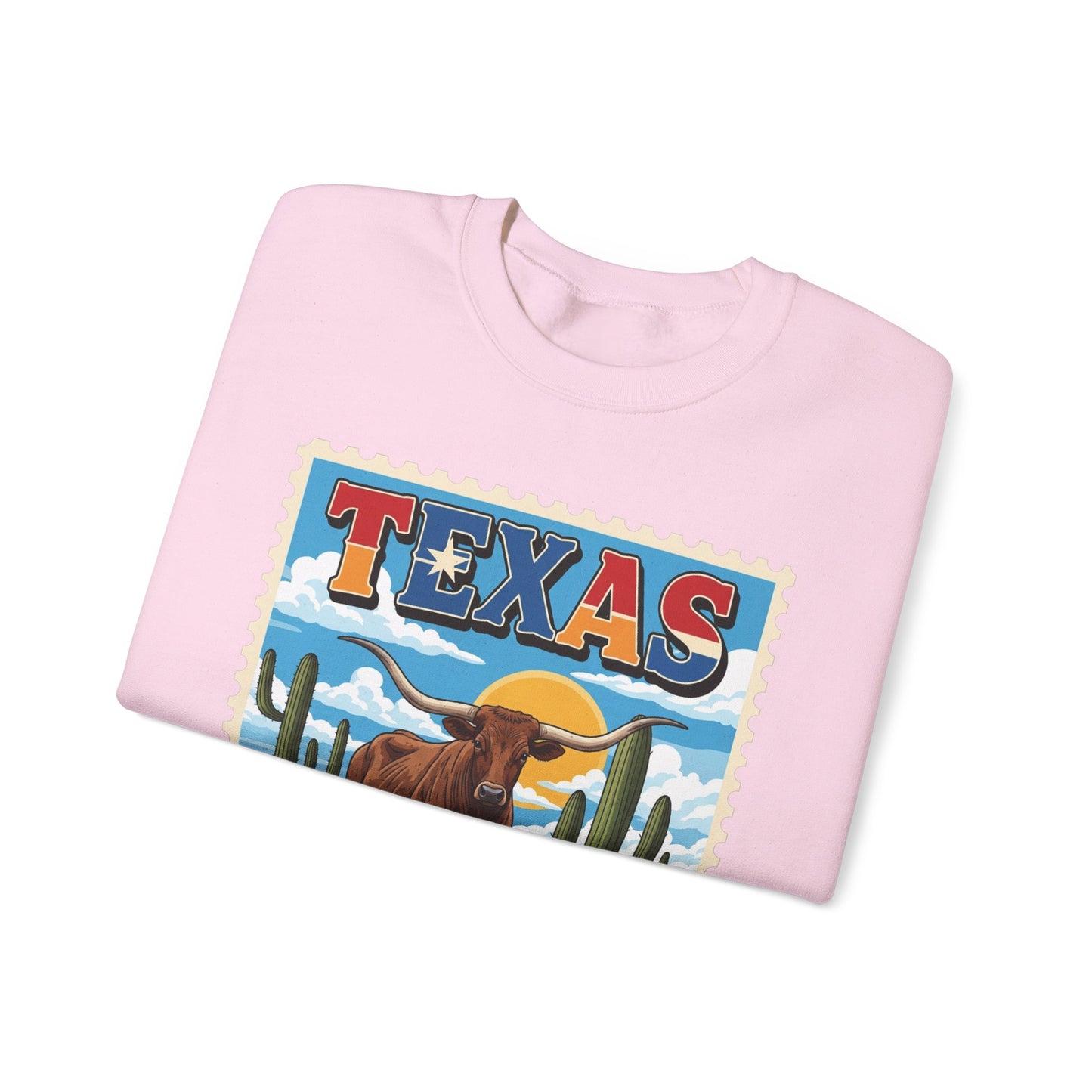 Texas Longhorn Illustration Crewneck Sweatshirt | Howdy Y'all Vintage Western