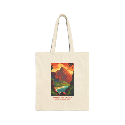 American Samoa National Park Vintage Travel Canvas Tote