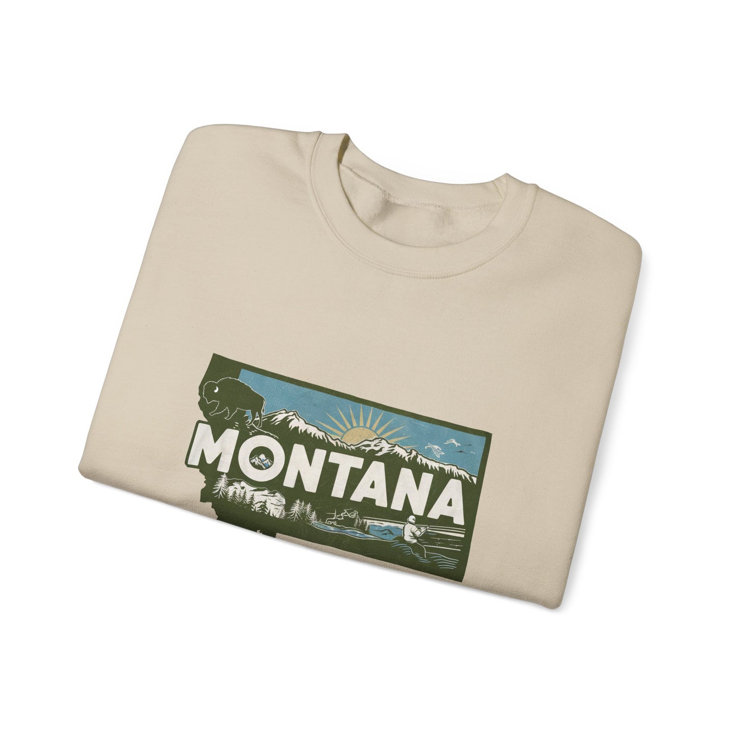 Montana State Landscape Crewneck Sweatshirt