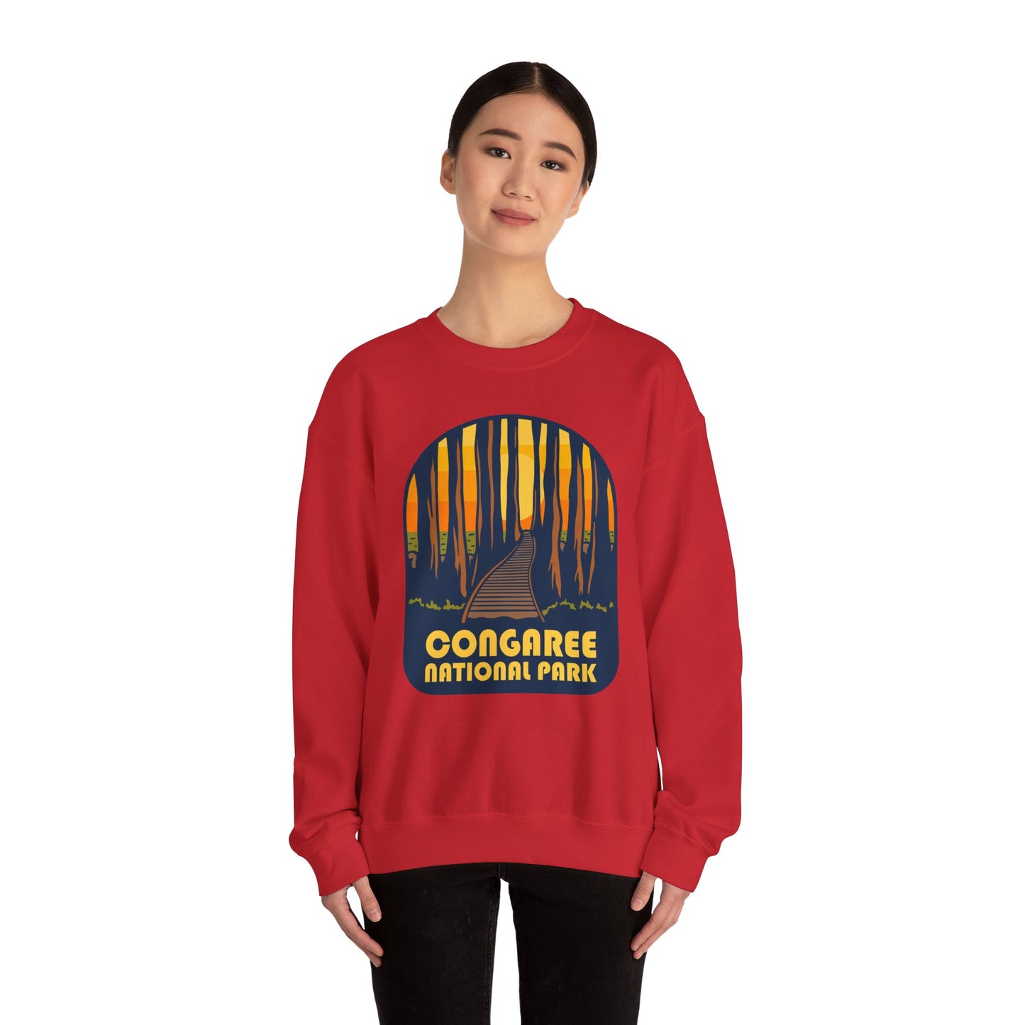 Congaree National Park boardwalk sweatshirt | Cypress forest sunset crewneck