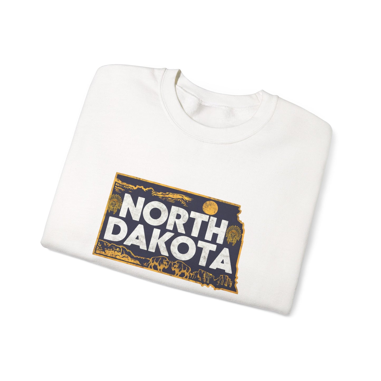 North Dakota state landscape sweatshirt | Badlands sunset design