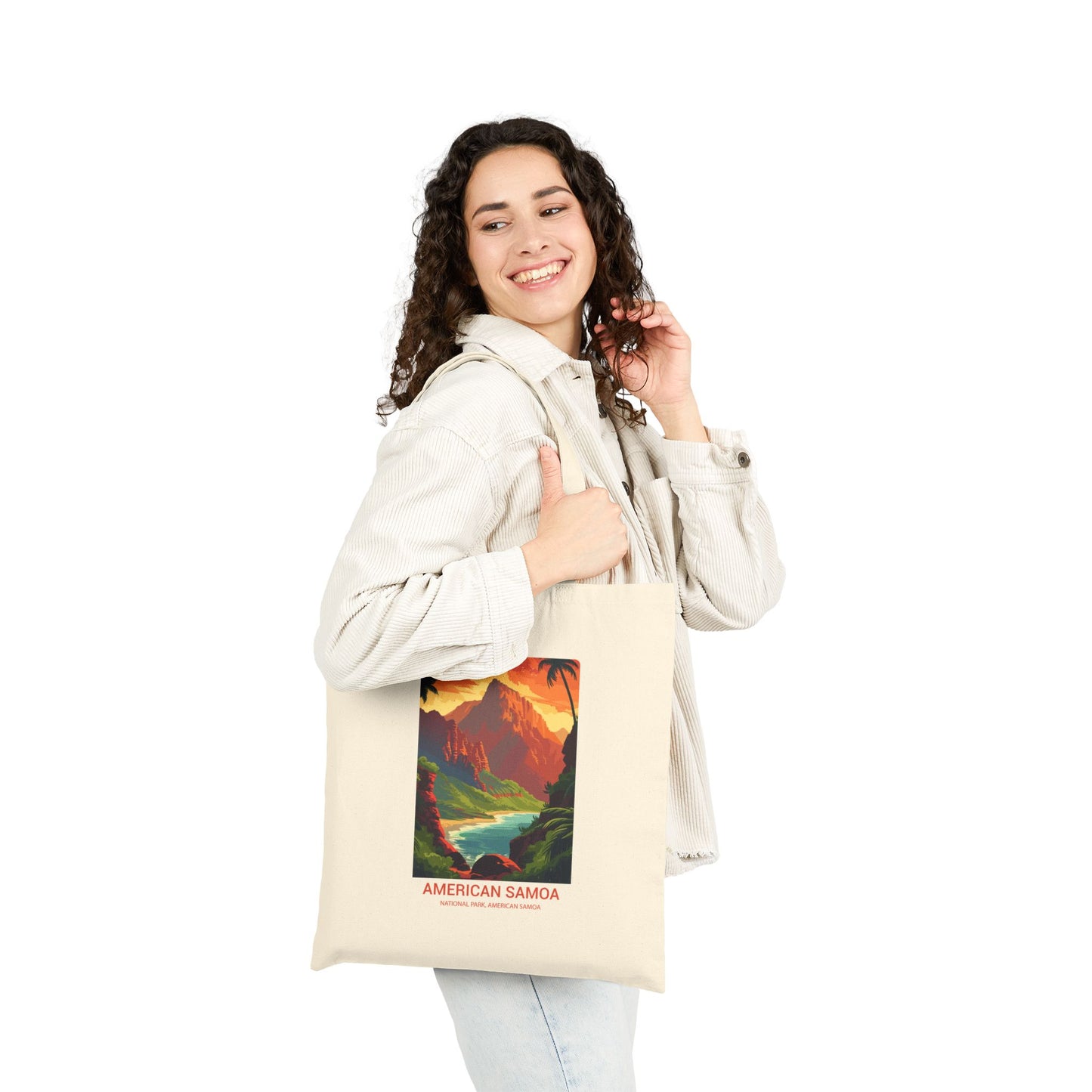 American Samoa National Park Vintage Travel Canvas Tote