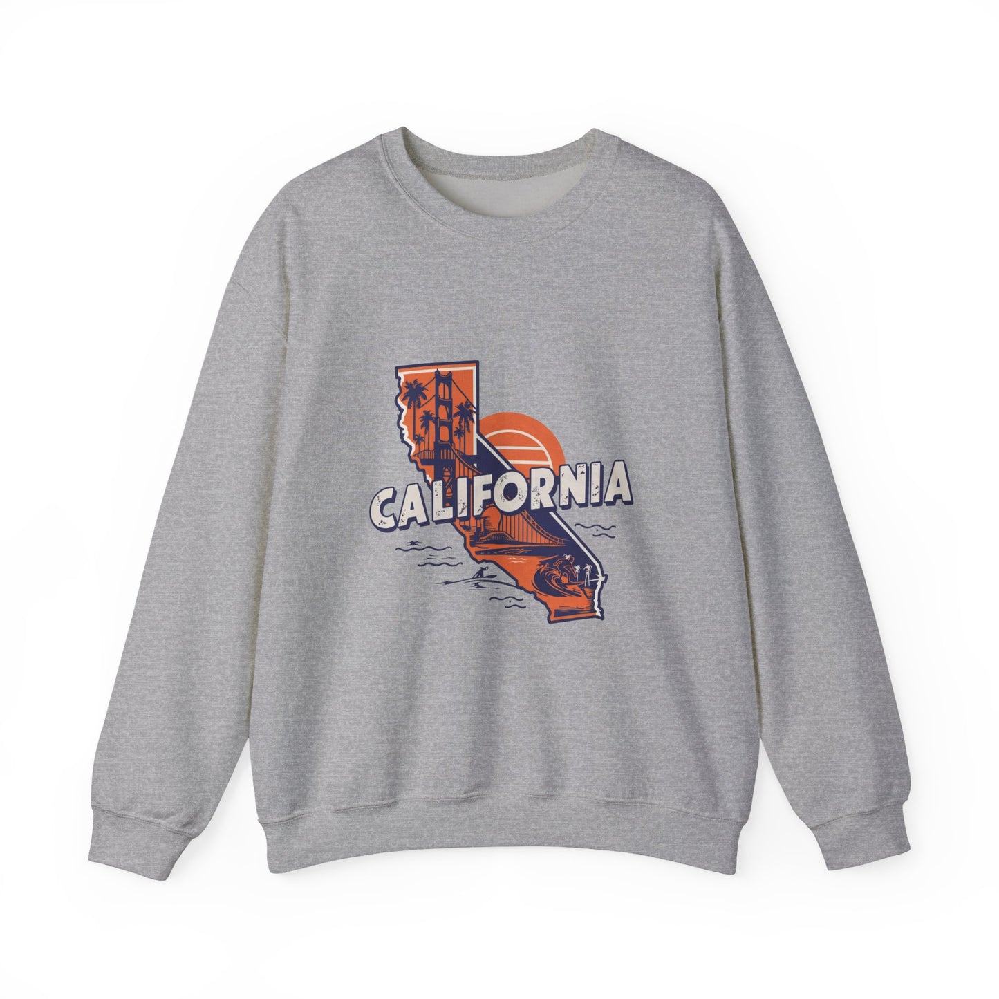 California Crewneck Sweatshirt | Retro Beach Vibes
