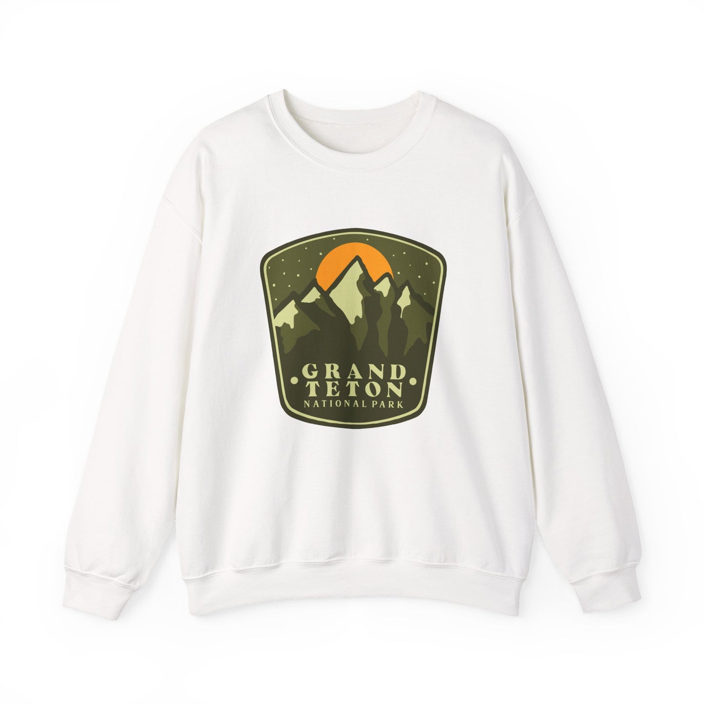 Grand Teton Mountains badge Sweatshirt | National Park retro patch