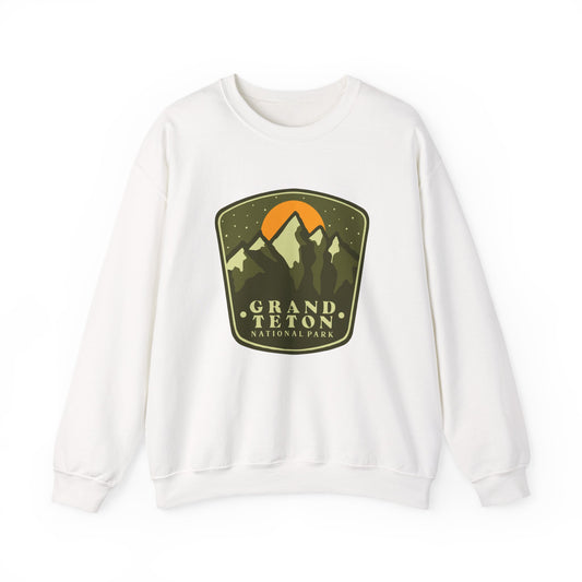 Grand Teton Mountains badge Sweatshirt | National Park retro patch