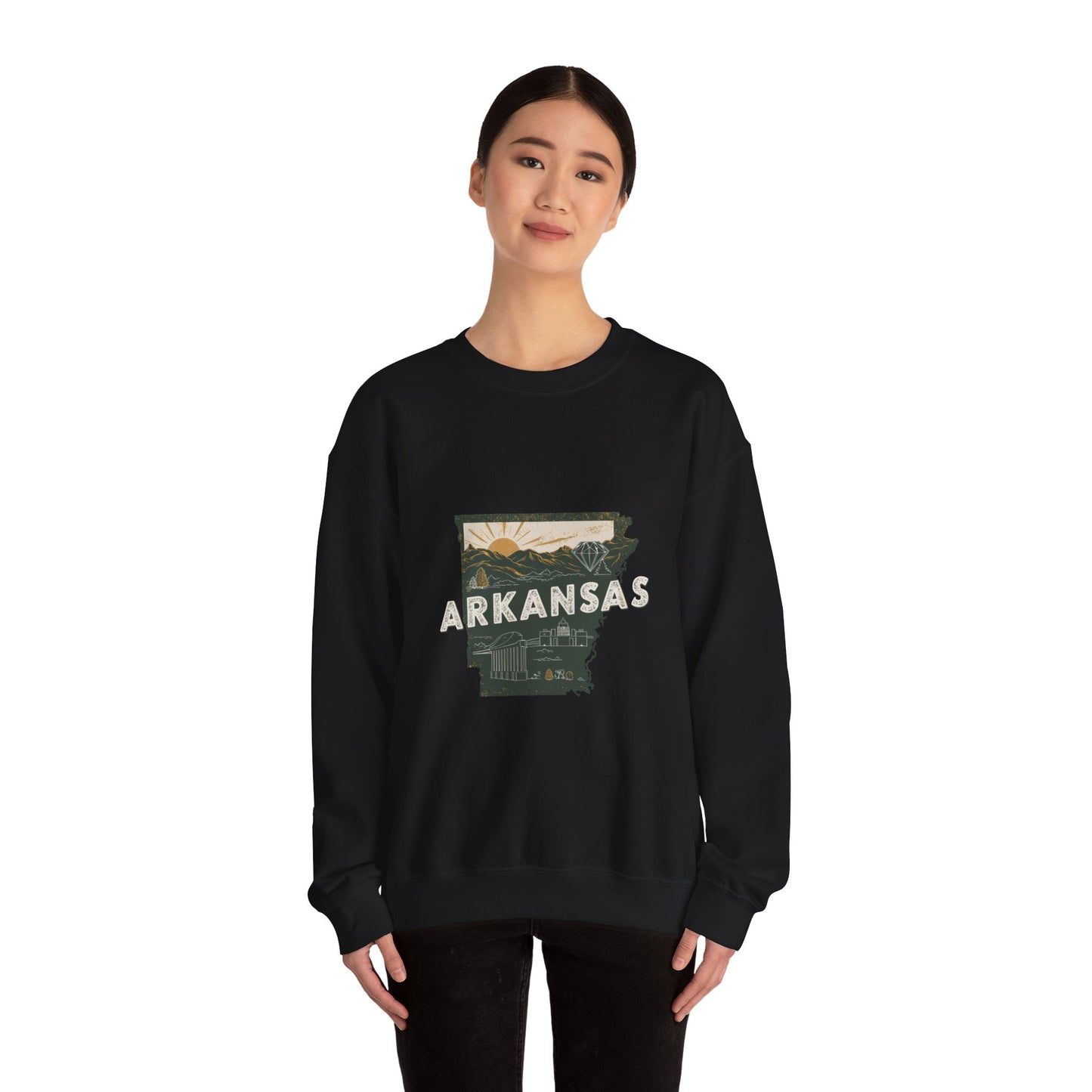Arkansas Crewneck Sweatshirt | Vintage Outdoor Scenic