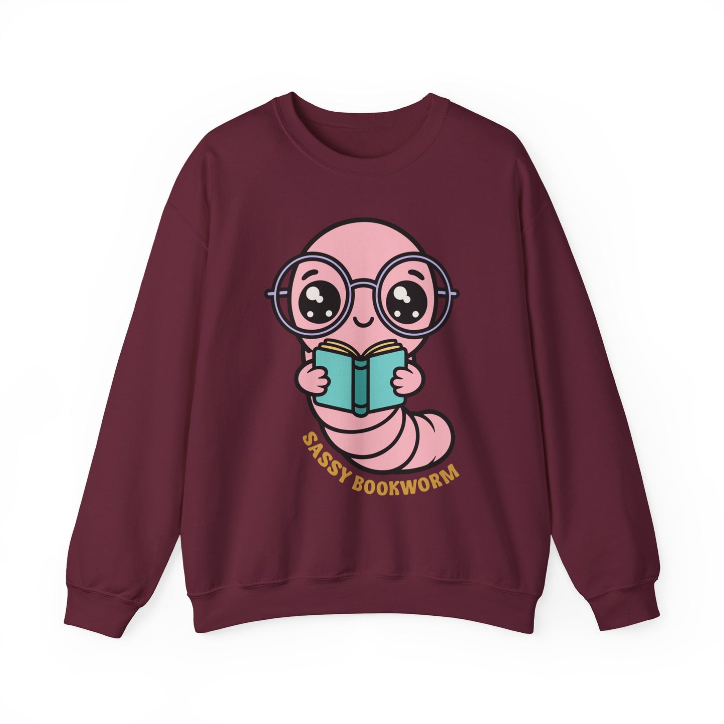 Sassy Bookworm Worm Sweatshirt | Reading Cute Graphic Crewneck