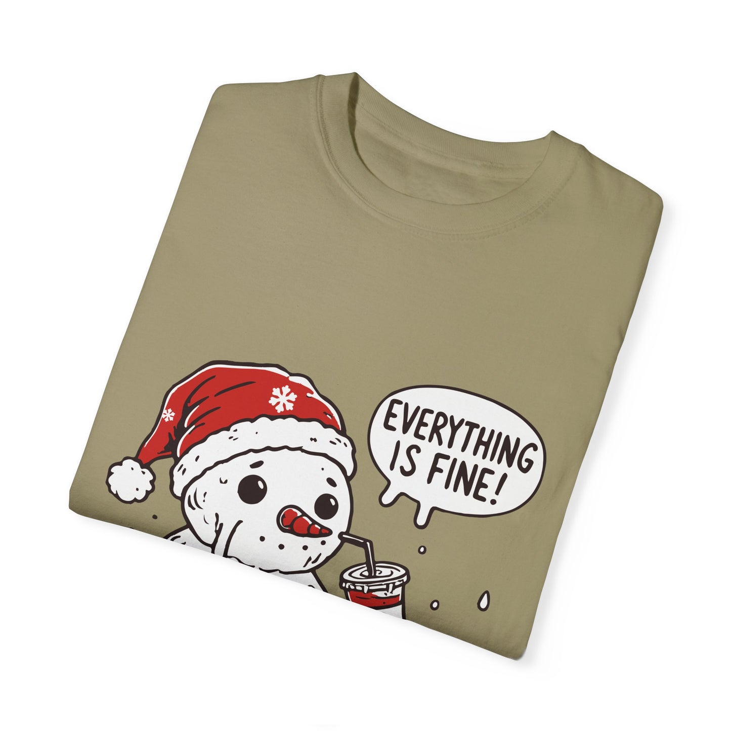 Snowman T-Shirt - "Everything is Fine, I'm Just Having a Meltdown" - Funny Winter Tee