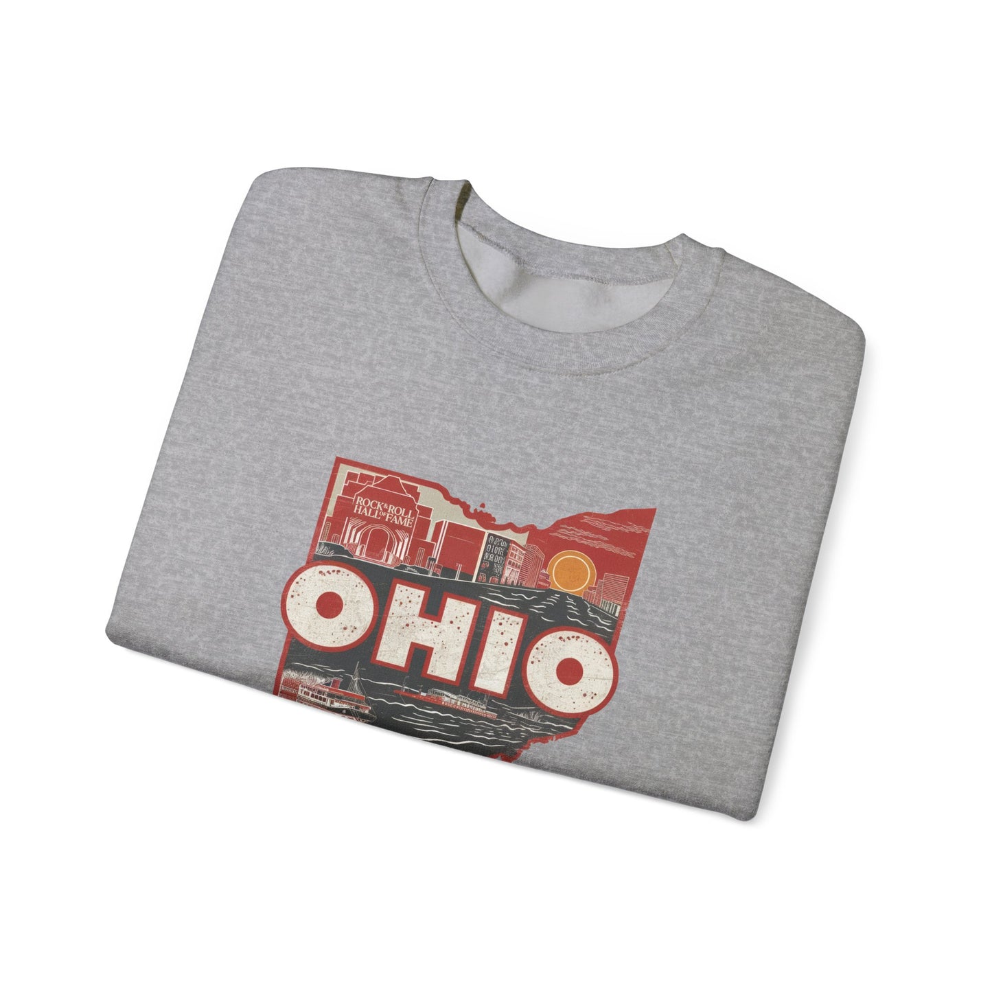 Ohio State Outline Vintage Collage Sweatshirt