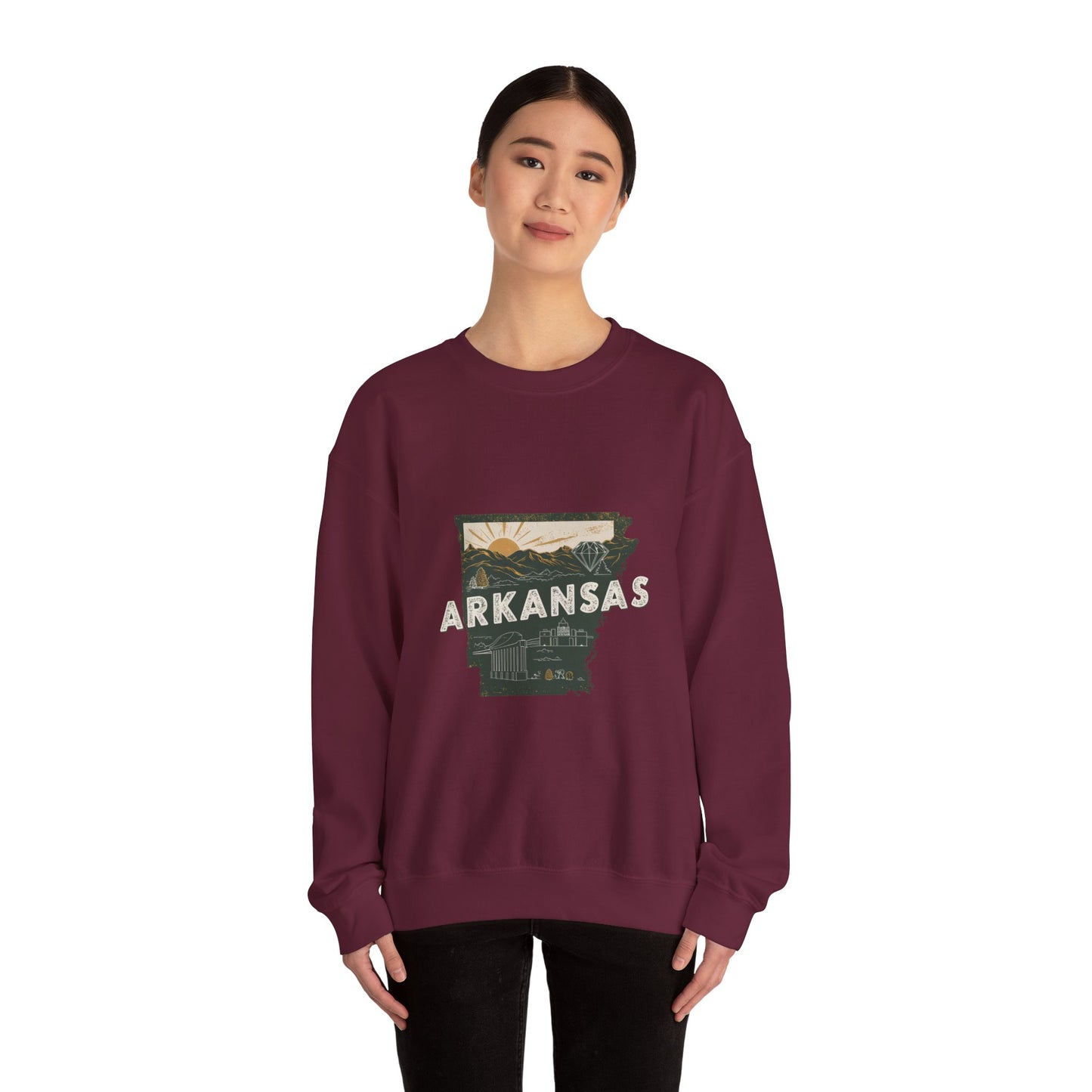 Arkansas Crewneck Sweatshirt | Vintage Outdoor Scenic