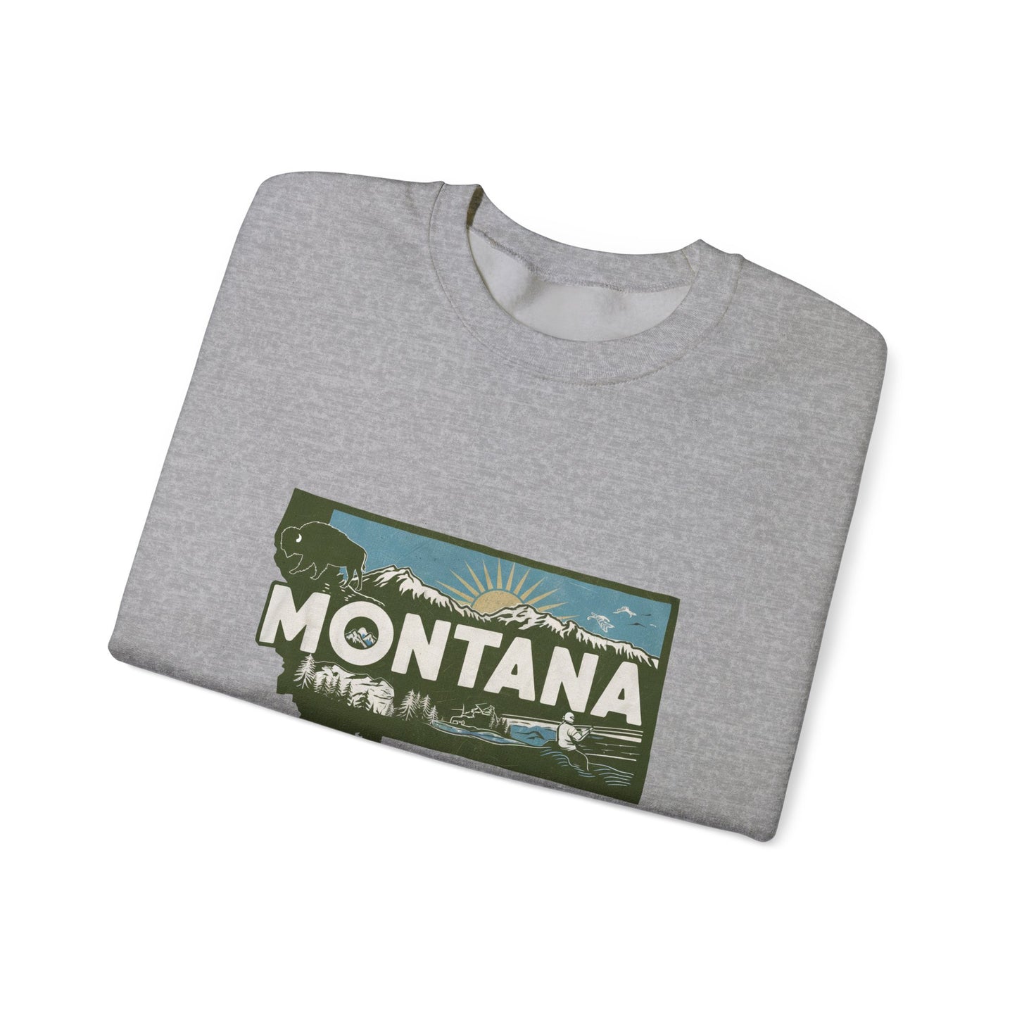 Montana State Landscape Crewneck Sweatshirt