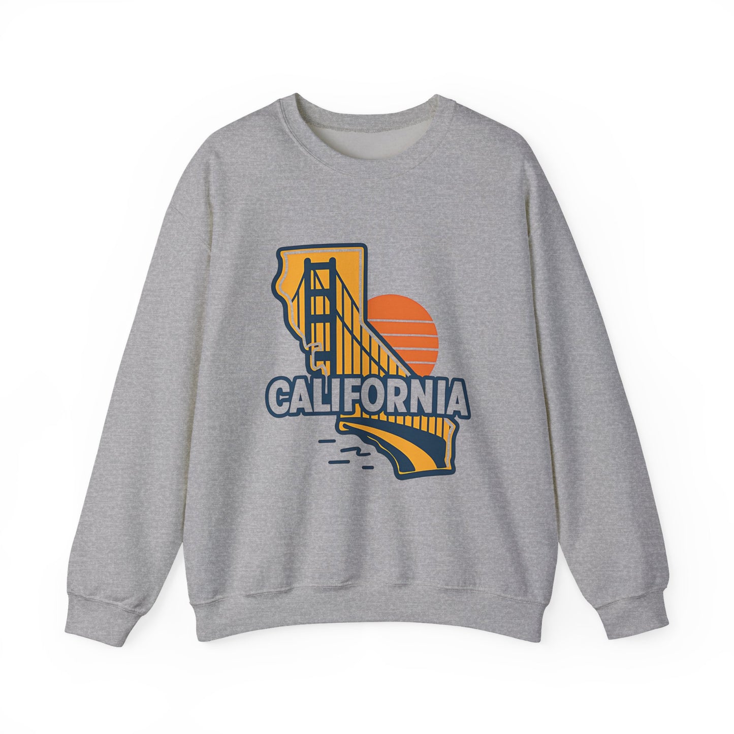 California Golden Gate Bridge Sweatshirt | State Silhouette Sunset