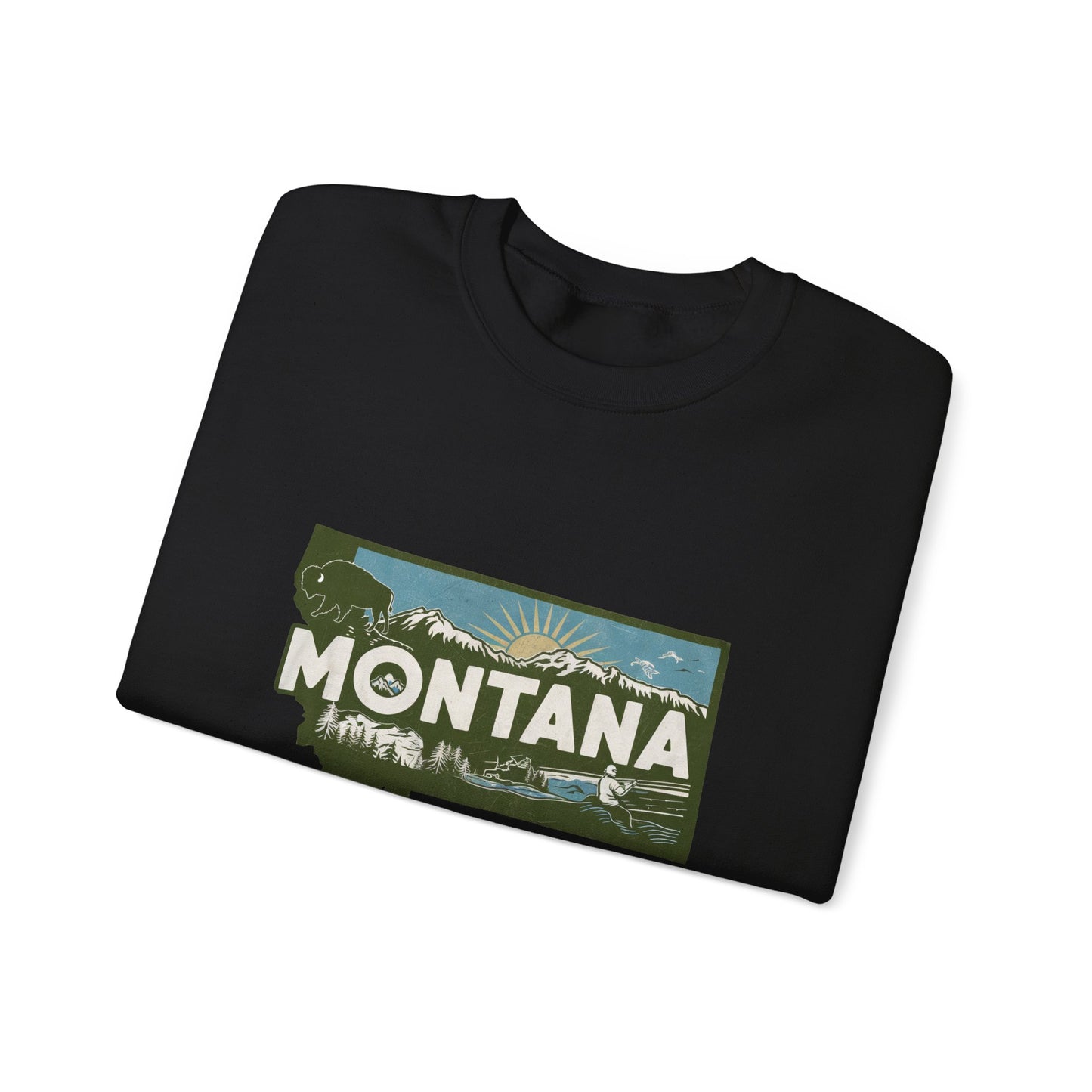 Montana State Landscape Crewneck Sweatshirt