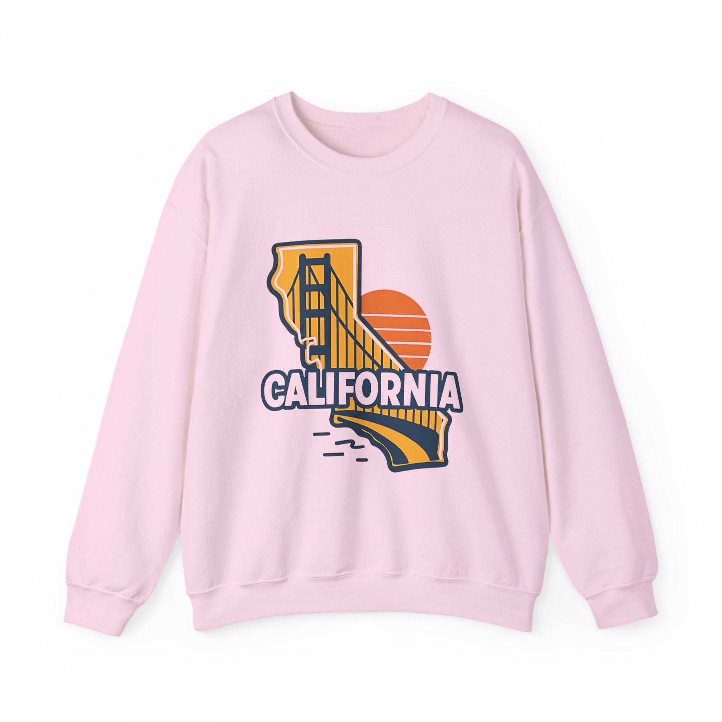 California Golden Gate Bridge Sweatshirt | State Silhouette Sunset
