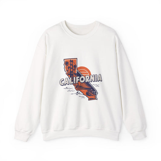 California Crewneck Sweatshirt | Retro Beach Vibes