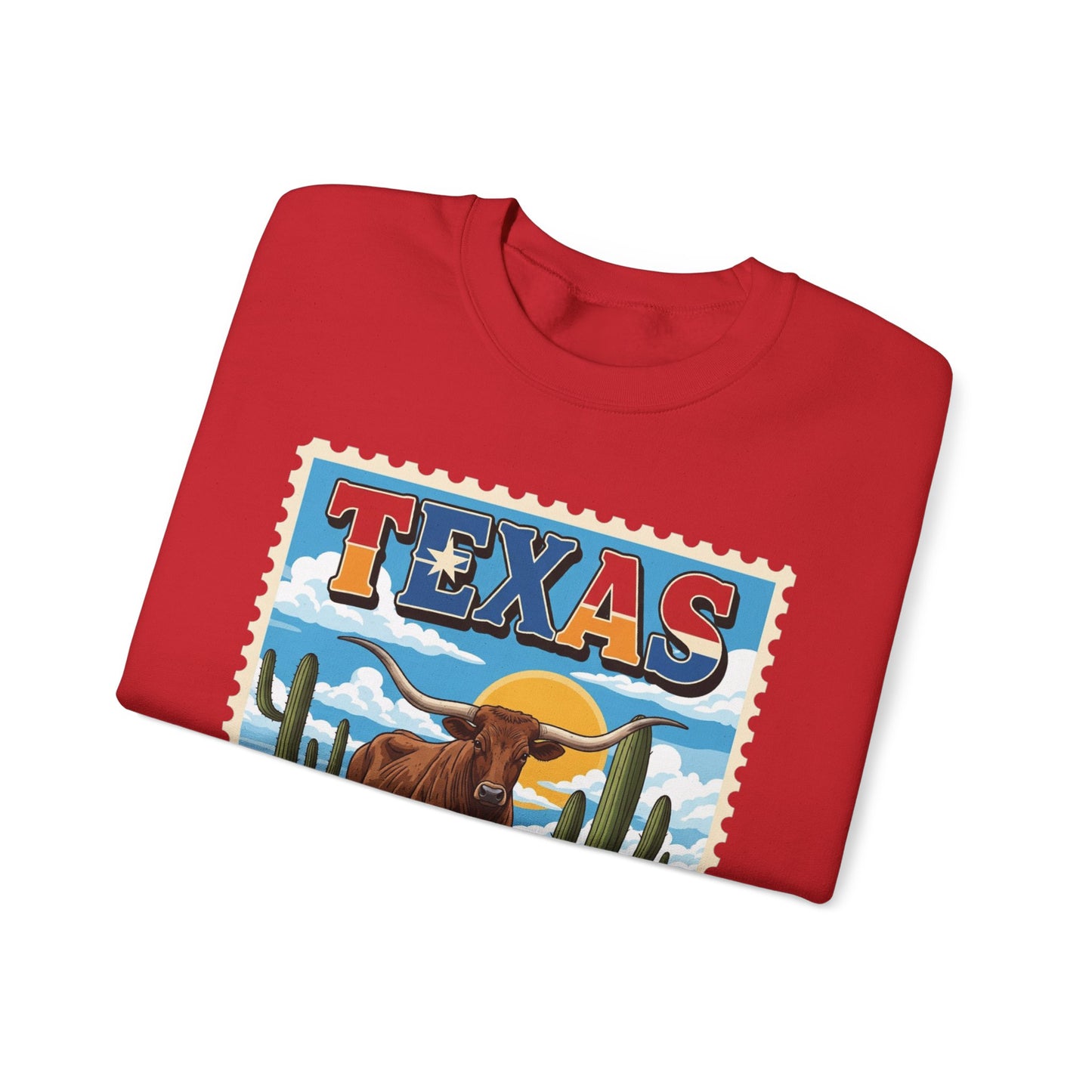 Texas Longhorn Illustration Crewneck Sweatshirt | Howdy Y'all Vintage Western