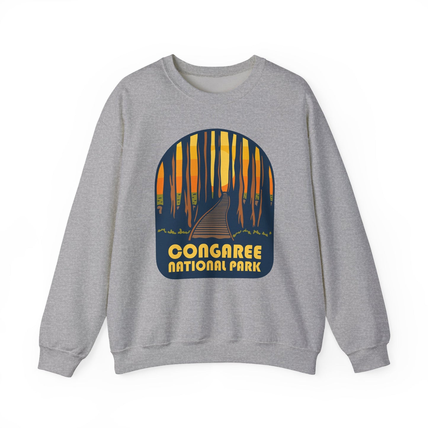 Congaree National Park boardwalk sweatshirt | Cypress forest sunset crewneck