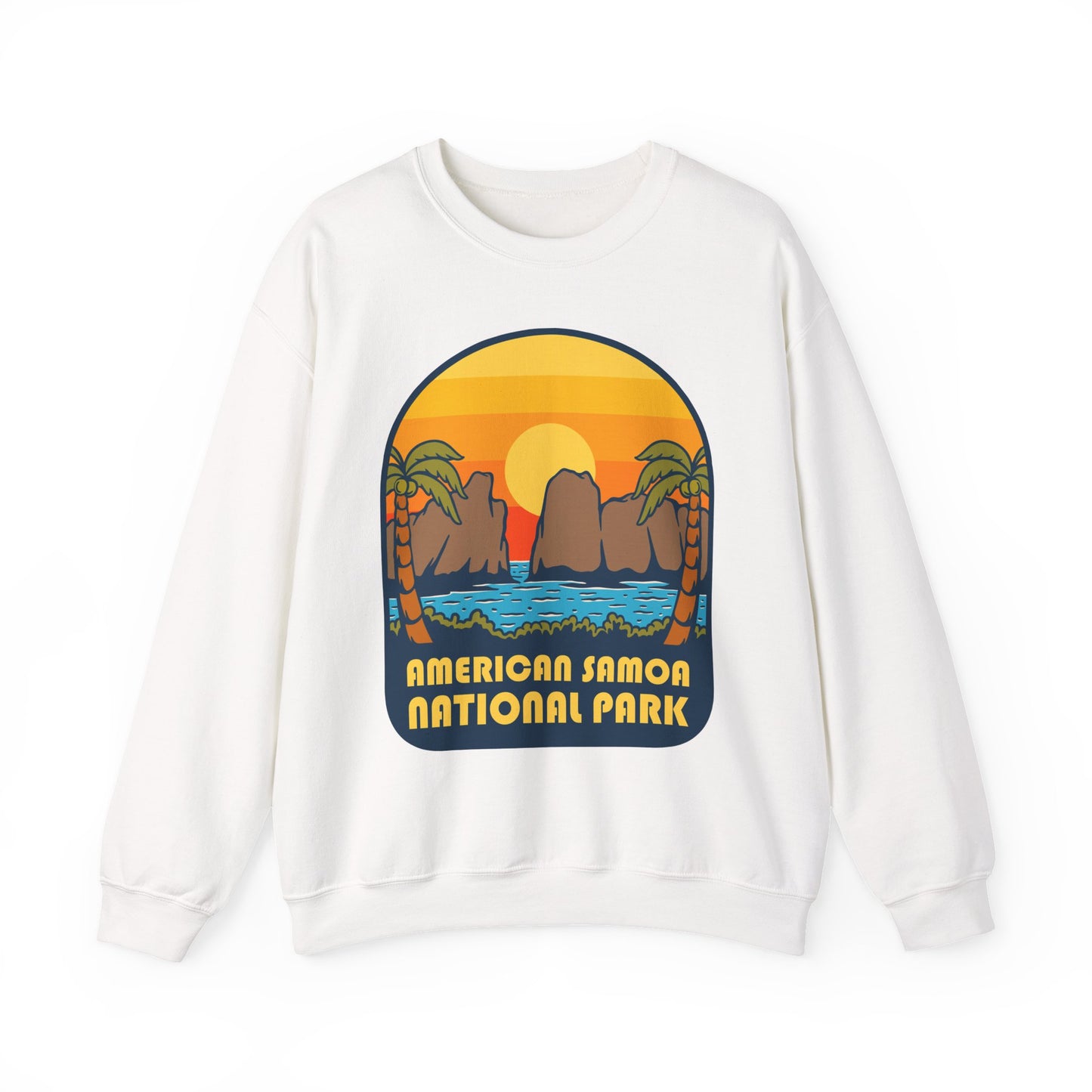 American Samoa National Park sunset palm design Sweatshirt