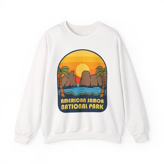 American Samoa National Park sunset palm design Sweatshirt