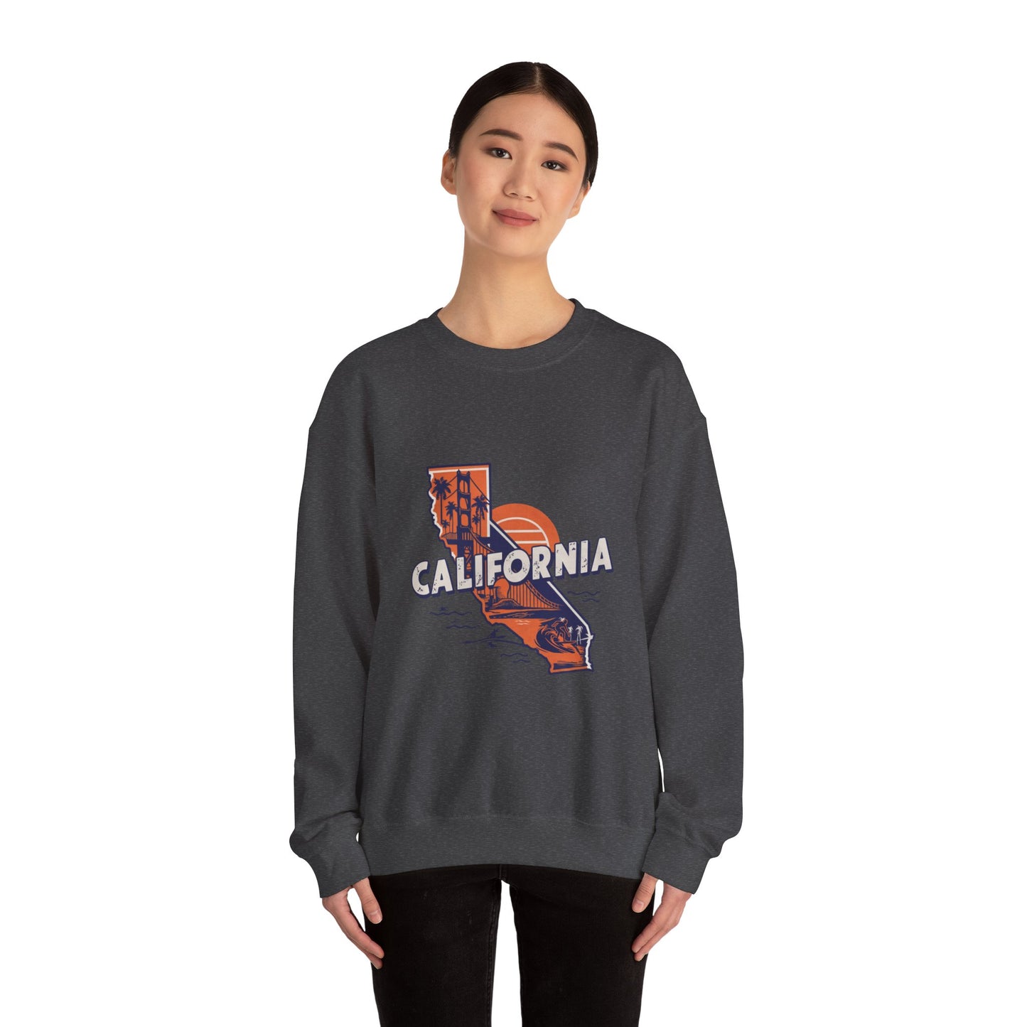 California Crewneck Sweatshirt | Retro Beach Vibes