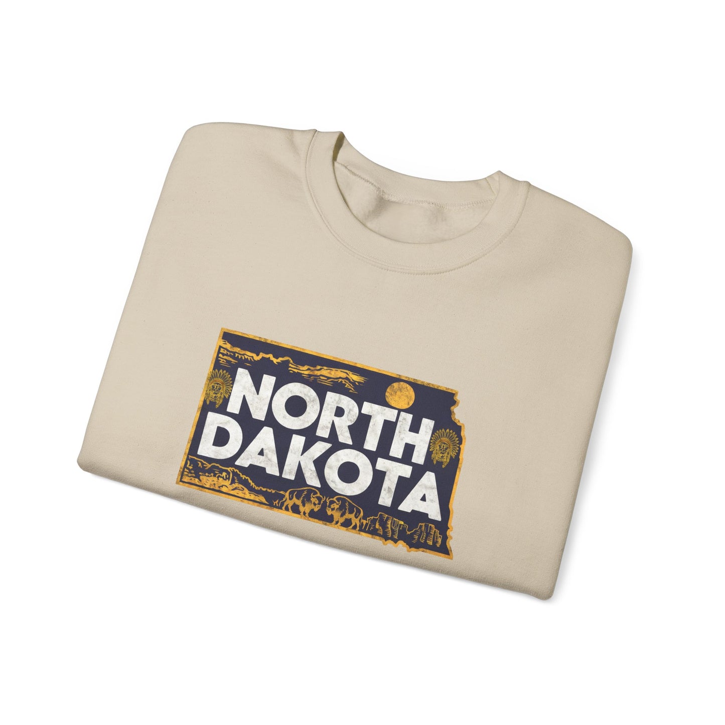 North Dakota state landscape sweatshirt | Badlands sunset design