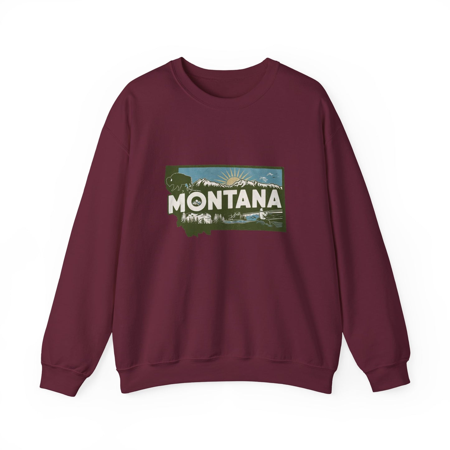 Montana State Landscape Crewneck Sweatshirt