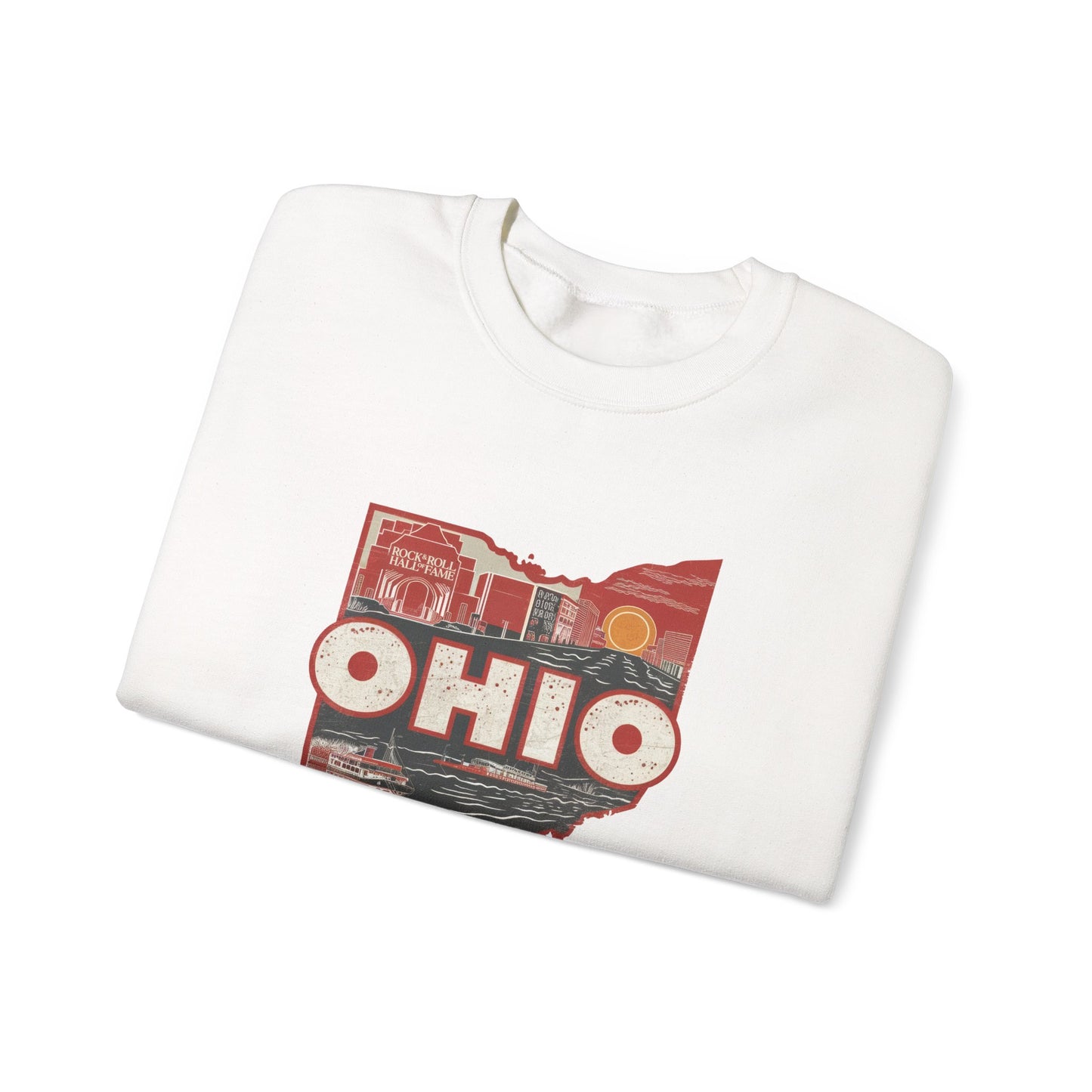 Ohio State Outline Vintage Collage Sweatshirt