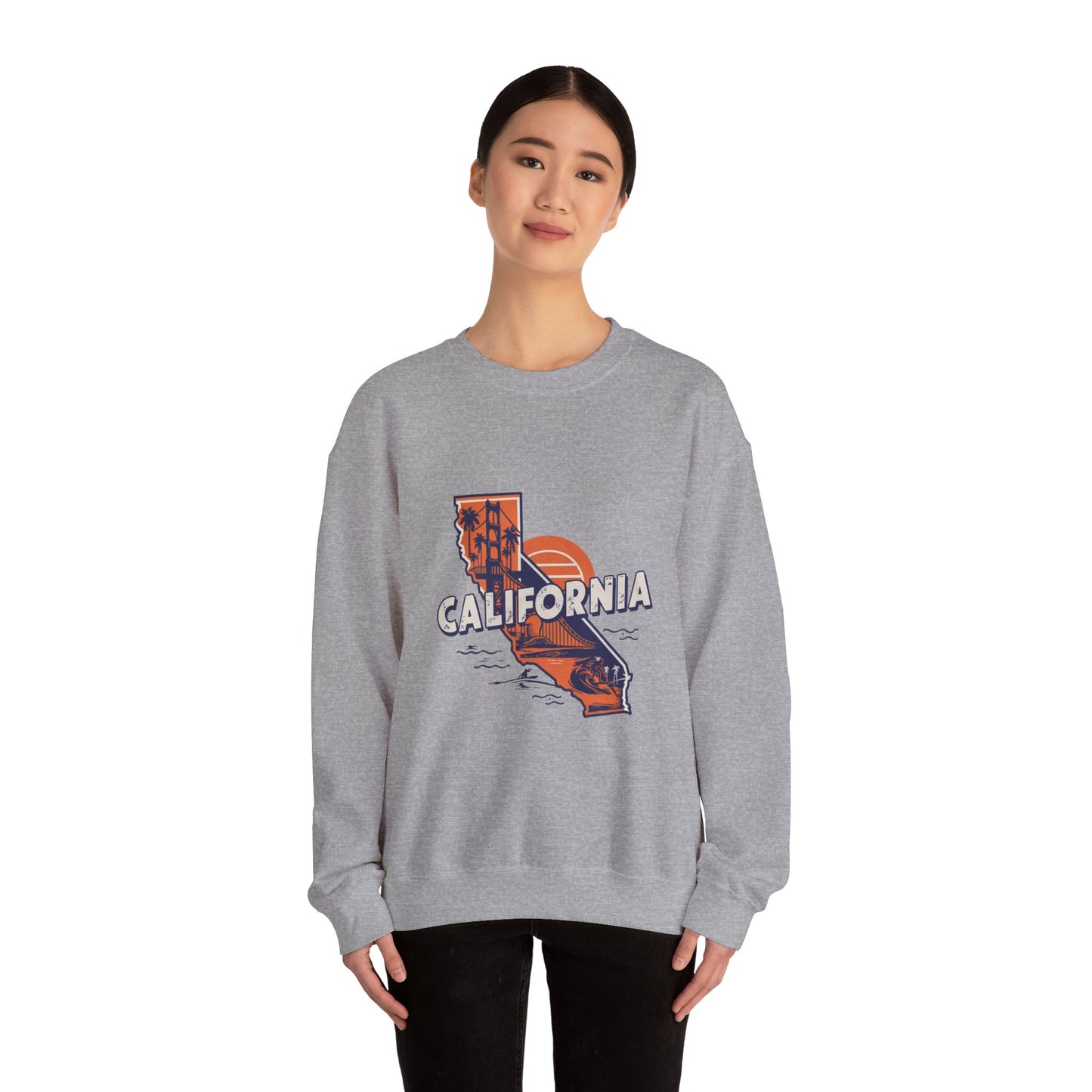 California Crewneck Sweatshirt | Retro Beach Vibes