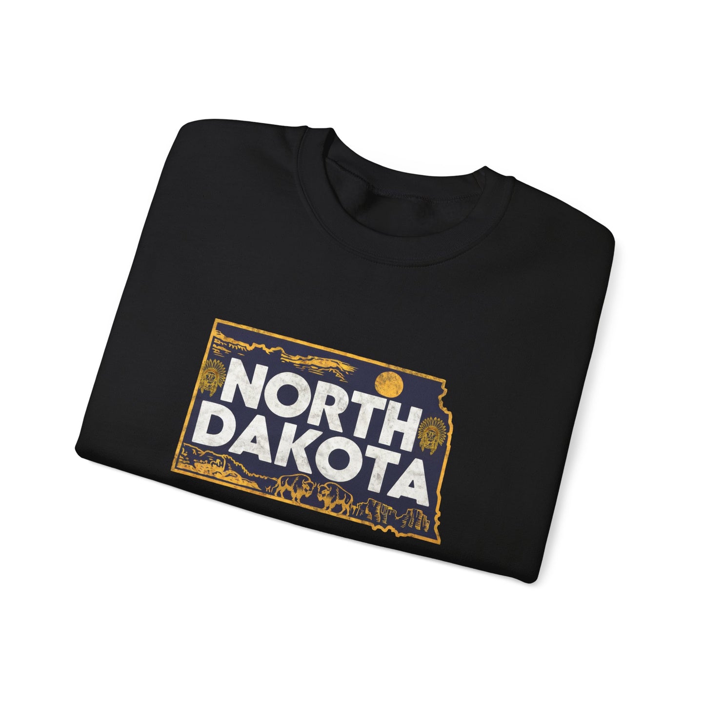 North Dakota state landscape sweatshirt | Badlands sunset design