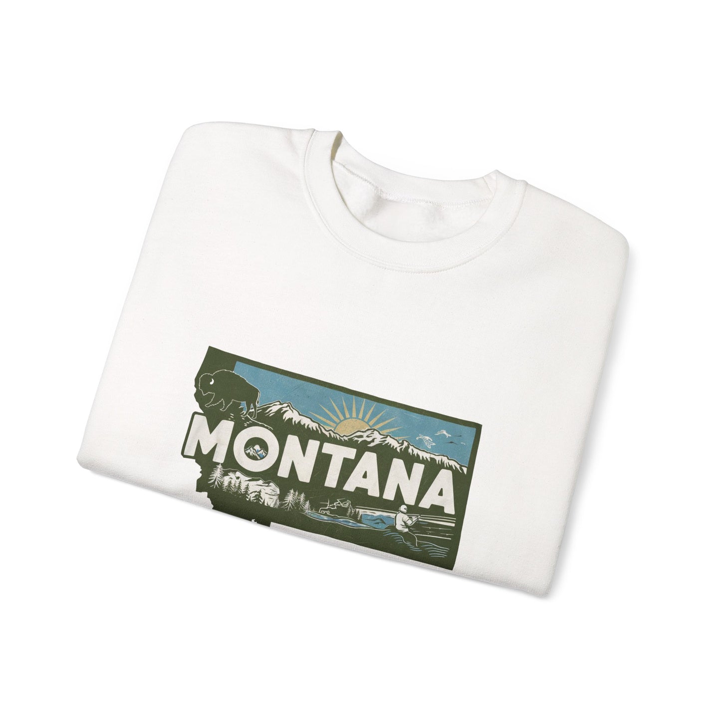 Montana State Landscape Crewneck Sweatshirt