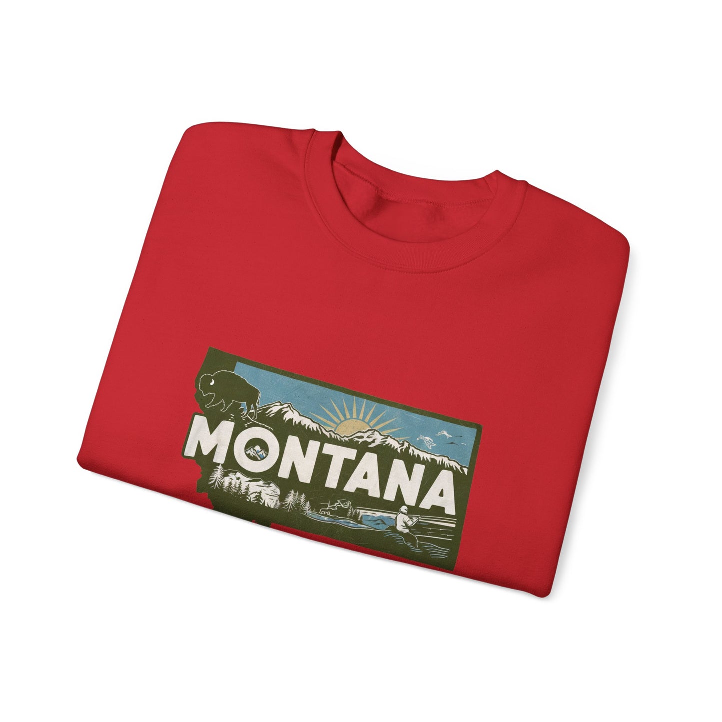Montana State Landscape Crewneck Sweatshirt