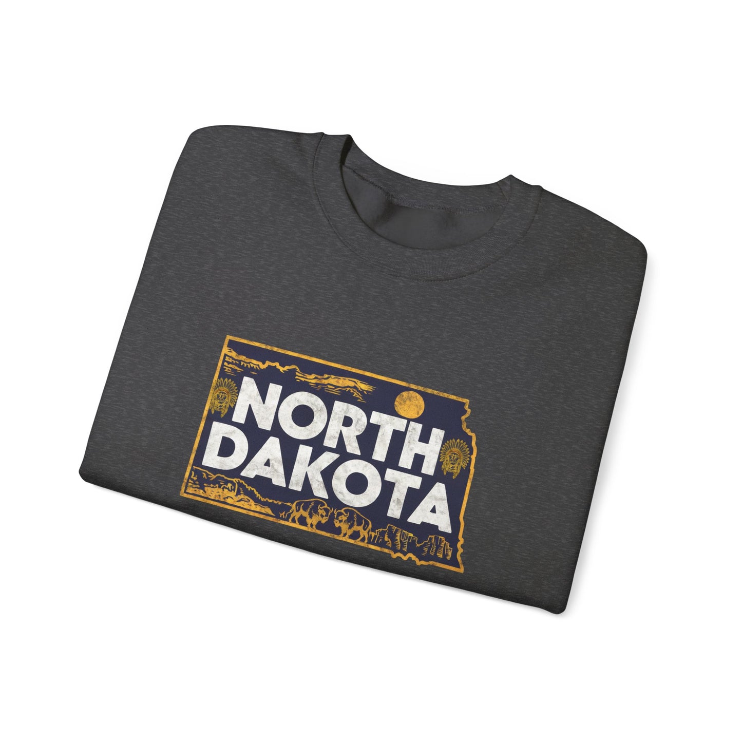 North Dakota state landscape sweatshirt | Badlands sunset design