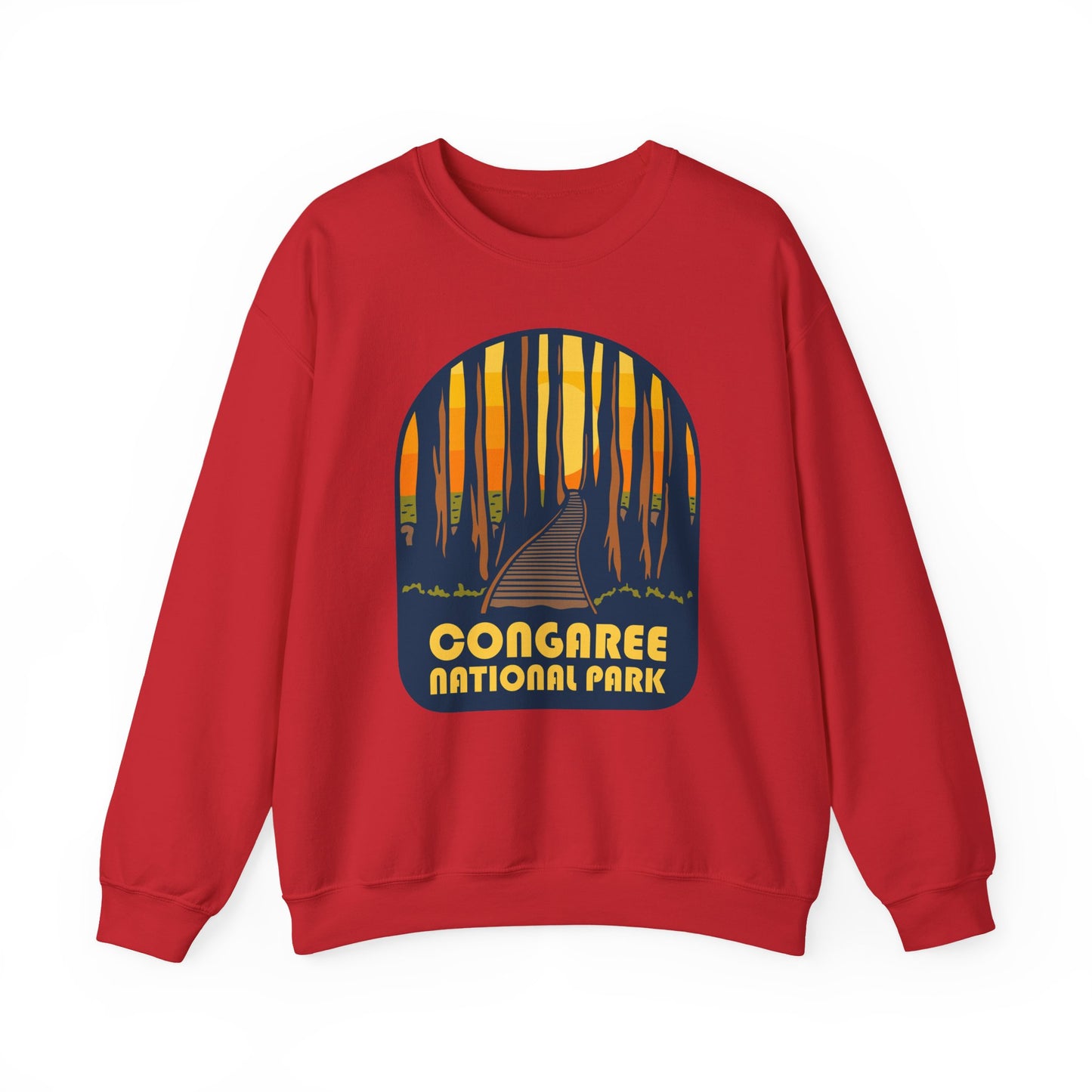Congaree National Park boardwalk sweatshirt | Cypress forest sunset crewneck
