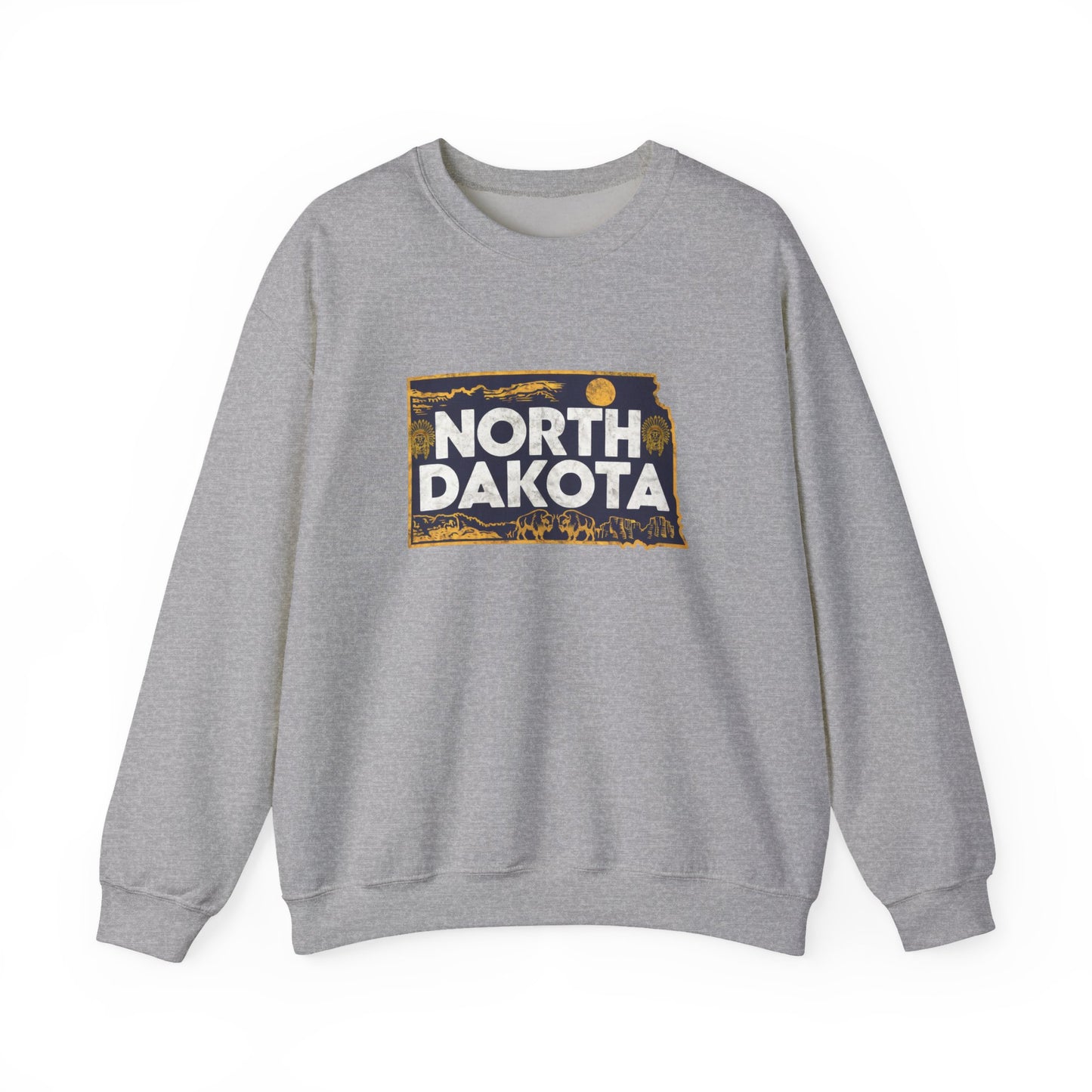North Dakota state landscape sweatshirt | Badlands sunset design