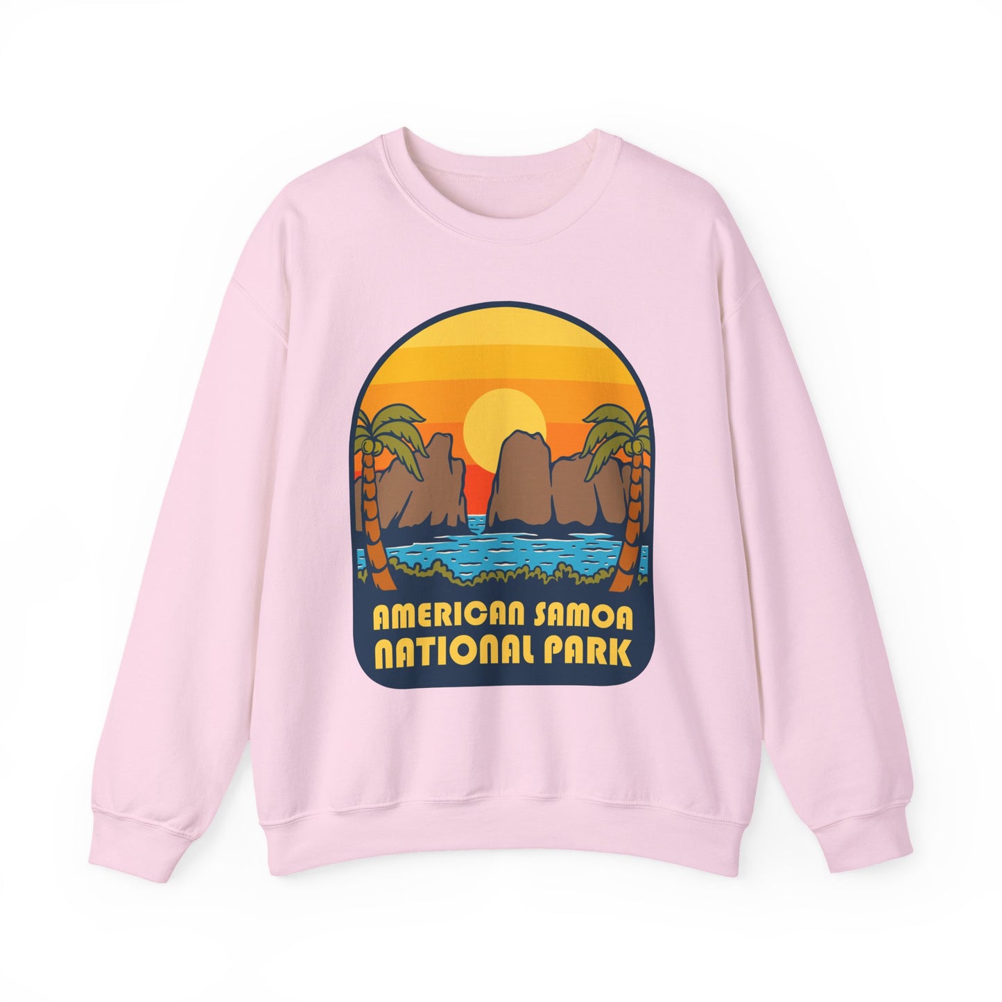 American Samoa National Park sunset palm design Sweatshirt