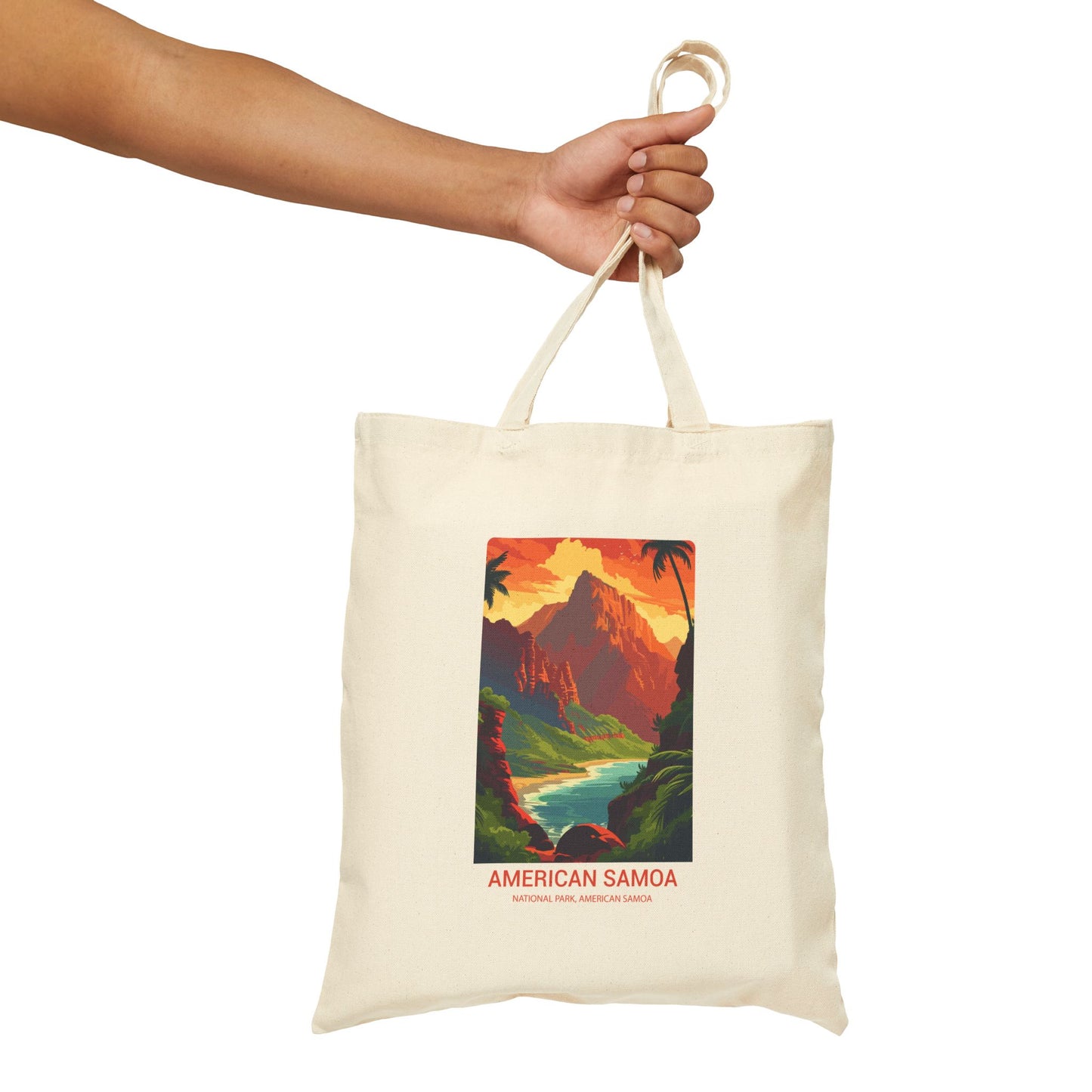 American Samoa National Park Vintage Travel Canvas Tote