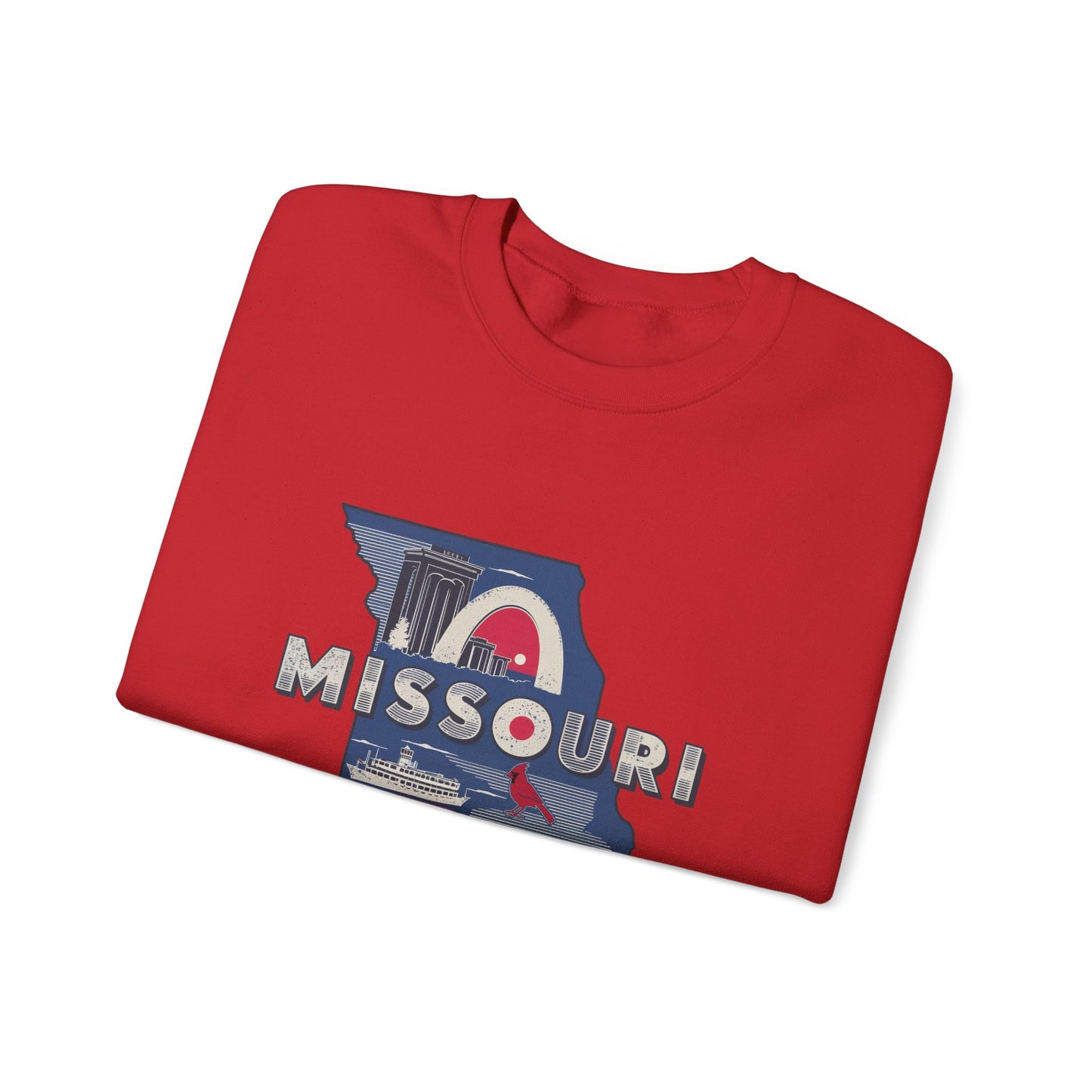 Missouri State Map Retro Arch Crewneck Sweatshirt