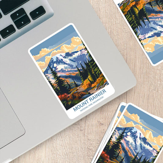 Mount Rainer National Park Sticker – Durable Vinyl Sticker