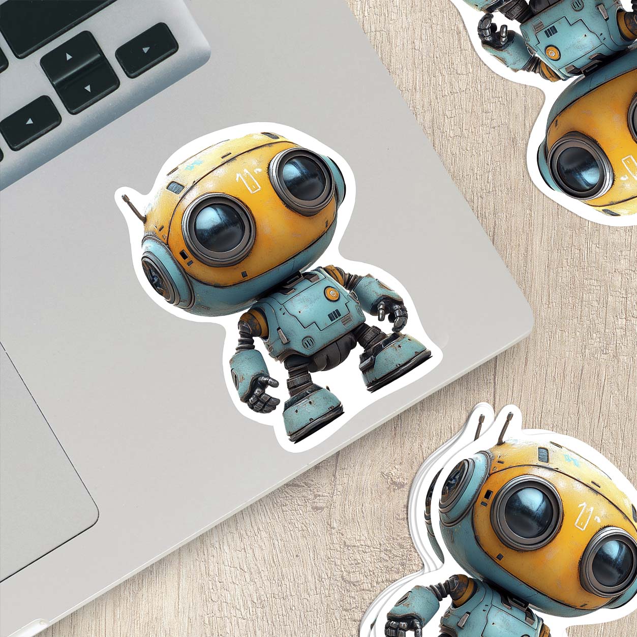 Cute Cartoon Robot Sticker – Durable Weatherproof Vinyl for All Surfaces