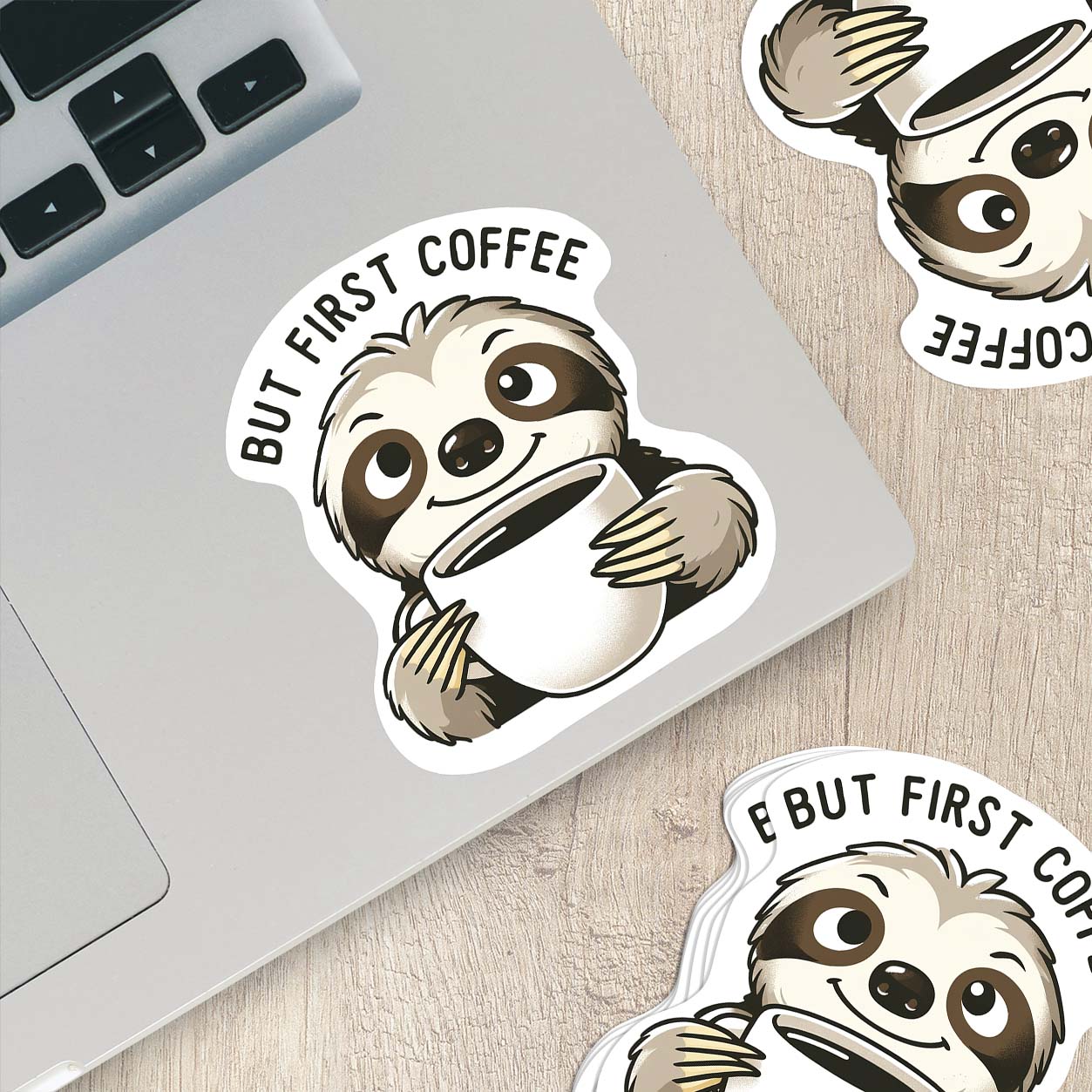 Sloths with Quotes Sticker – Cute Weatherproof Vinyl for Laptops, Cups & More