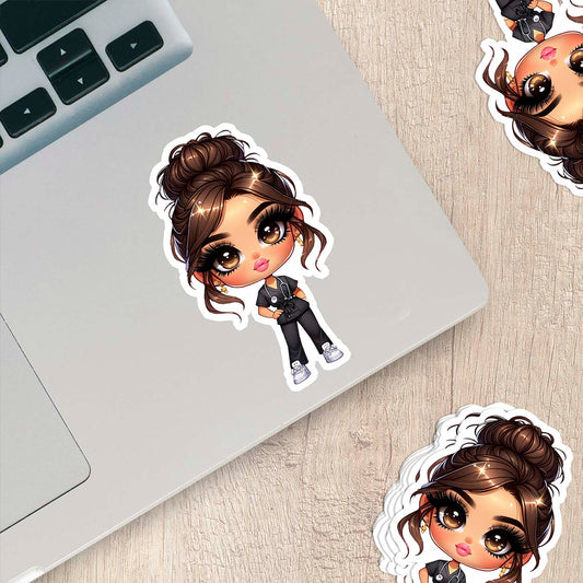 Cute Nurse Sticker – Weatherproof Vinyl for Water Bottles, Laptops & More