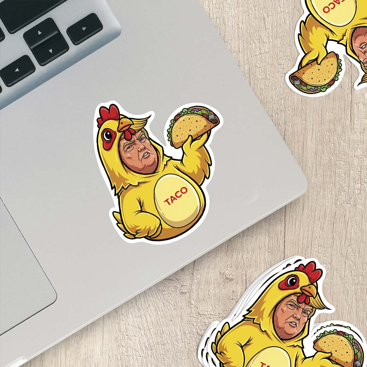 Trump Chicken Taco Sticker – Funny Political Satire Vinyl Decal