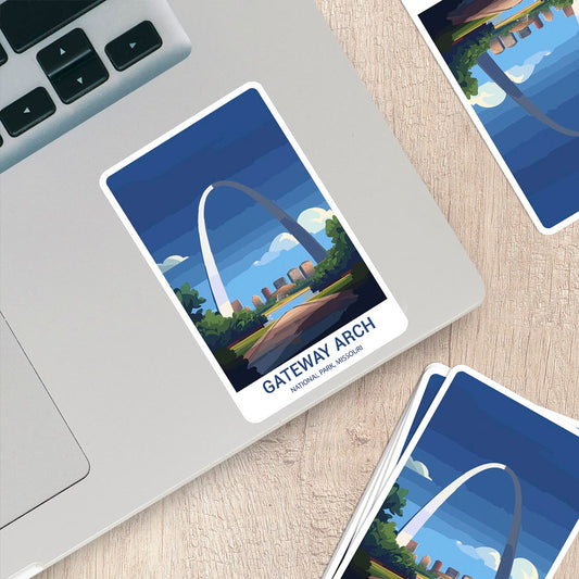 Gateway Arch National Park Sticker – Durable Vinyl Sticker