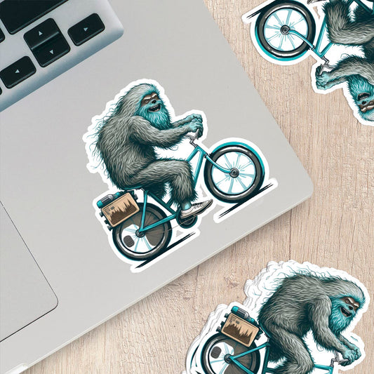 Yeti riding a Bicycle
