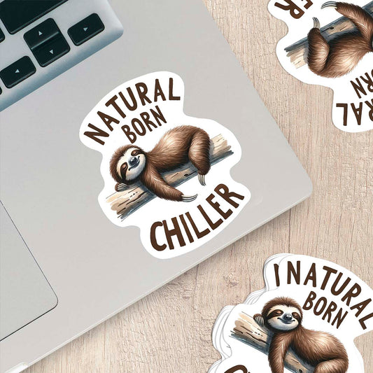 Sloths with Quotes Sticker – Cute Weatherproof Vinyl for Laptops, Cups & More