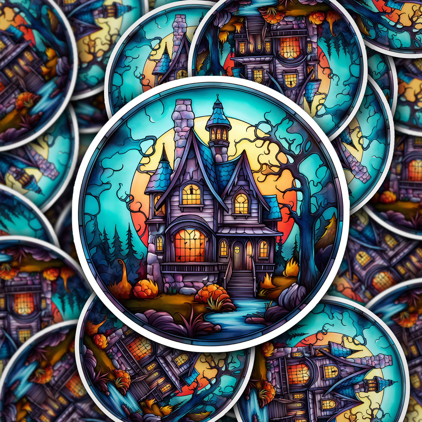 Haunted House Vinyl Sticker - Unveil the Mystery on Your Gear