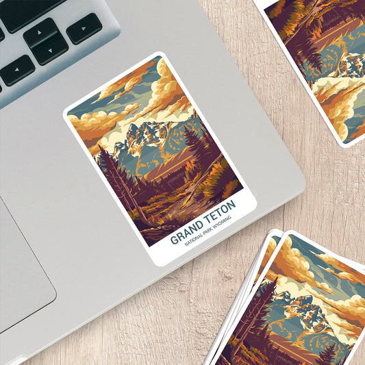 Grand Teton National Park Sticker – Durable Vinyl Sticker
