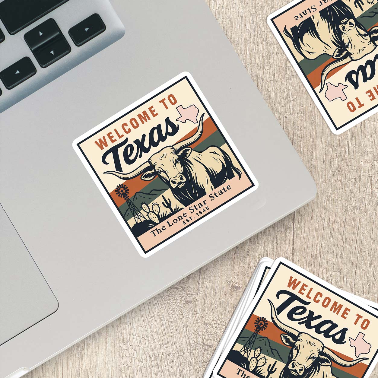 Welcome to Texas Vinyl Sticker – Vintage State Travel Decal